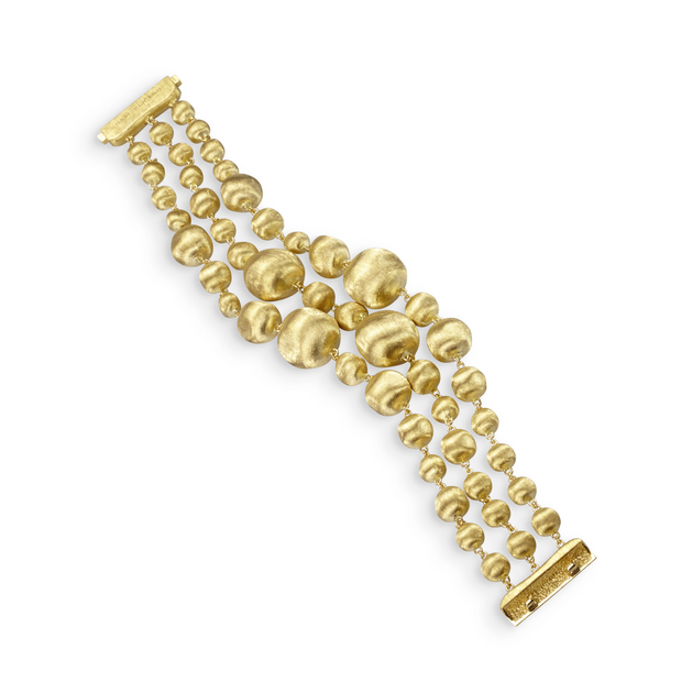18K Yellow Gold Africa Collection Engraved Bracelet